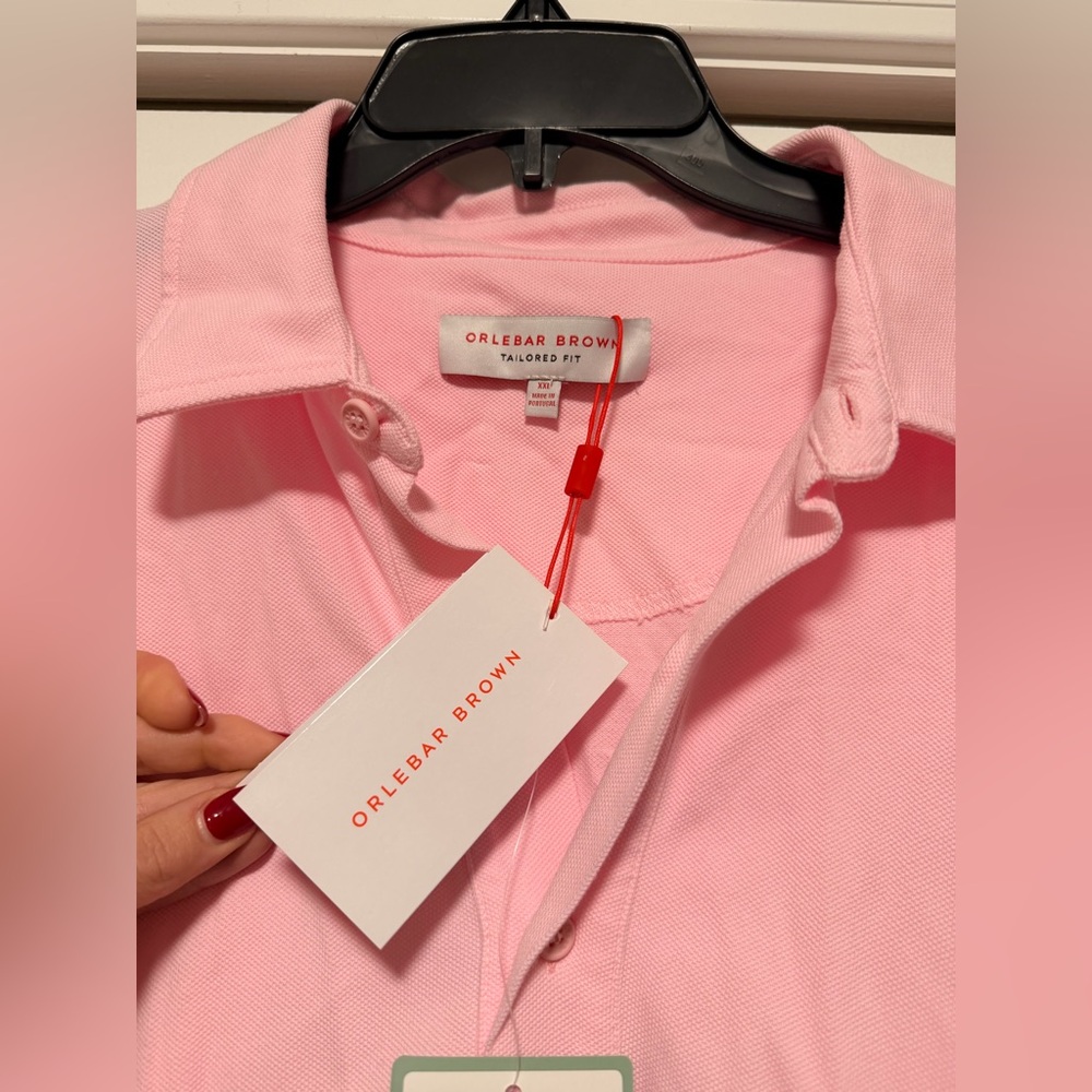 NWT Orlebar Brown Pink Polo Shirt